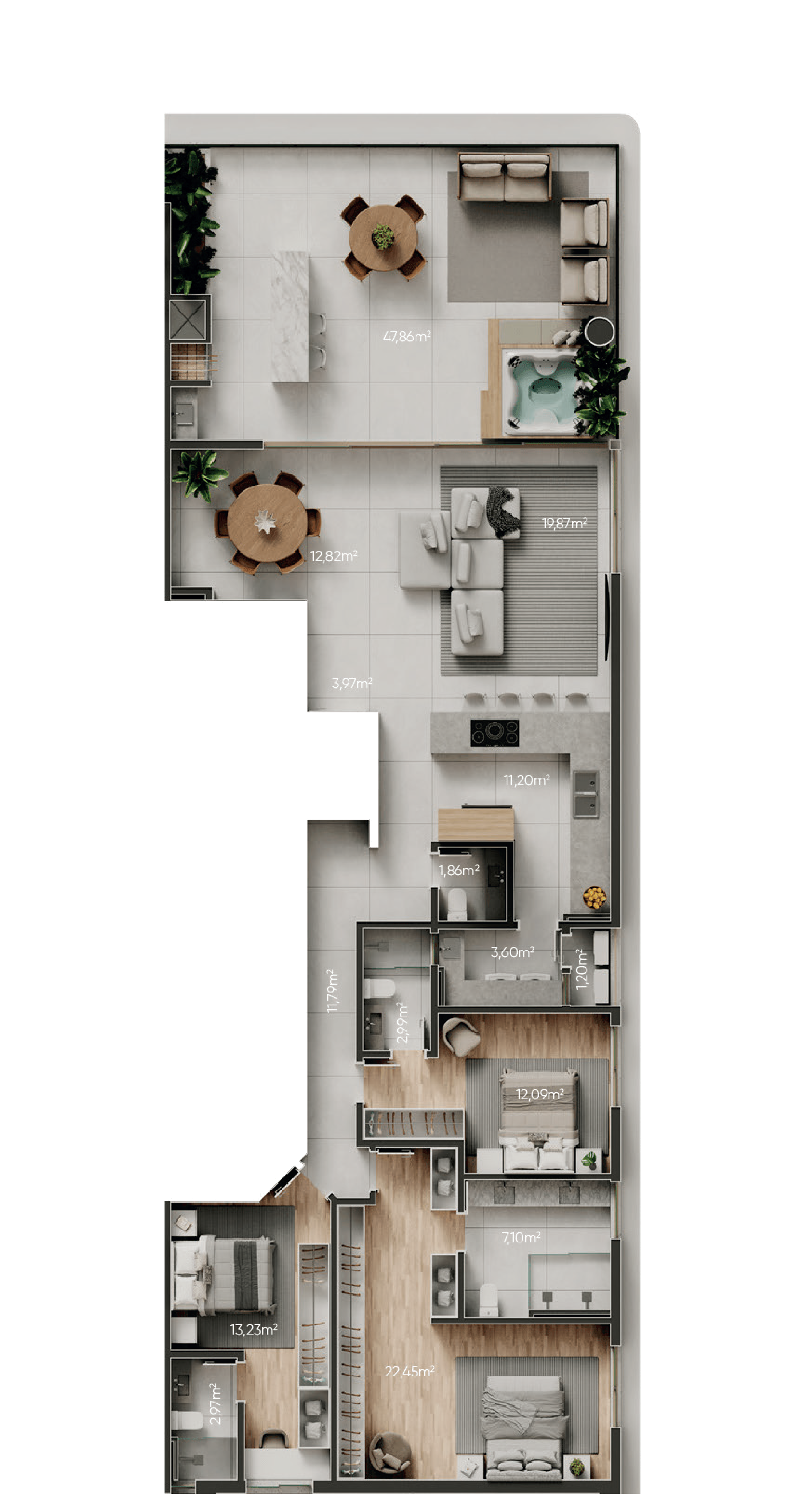Penthouse 2801 — 195 m²
